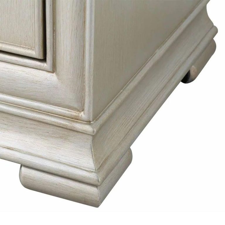 Clearance - Lucca Bedside Cabinet - 2 Drawer - Mirrored - Champagne - A436