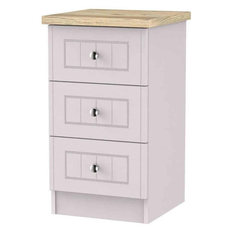 Vienna Bedside Cabinet - 3 Drawer - Cashmere
