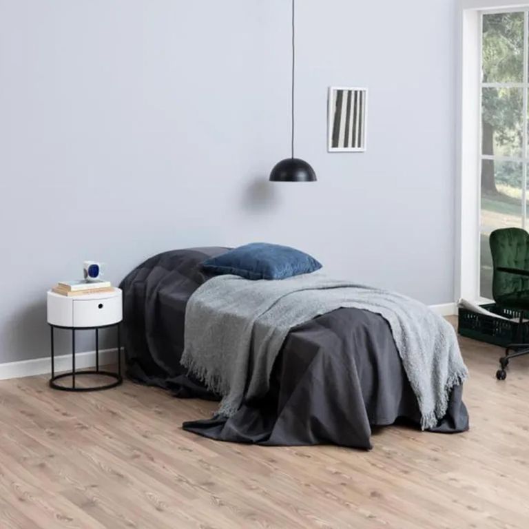 Clearance - Polo Bedside Table - 1 Drawer - Round - White Painted - FSS16524