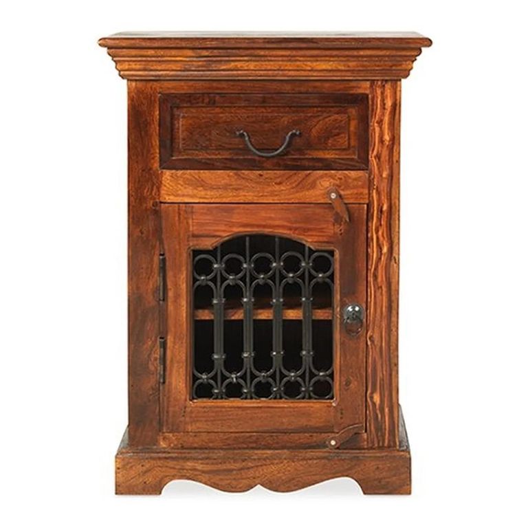 Indian Sheesham LHF Door Bedside Cabinet