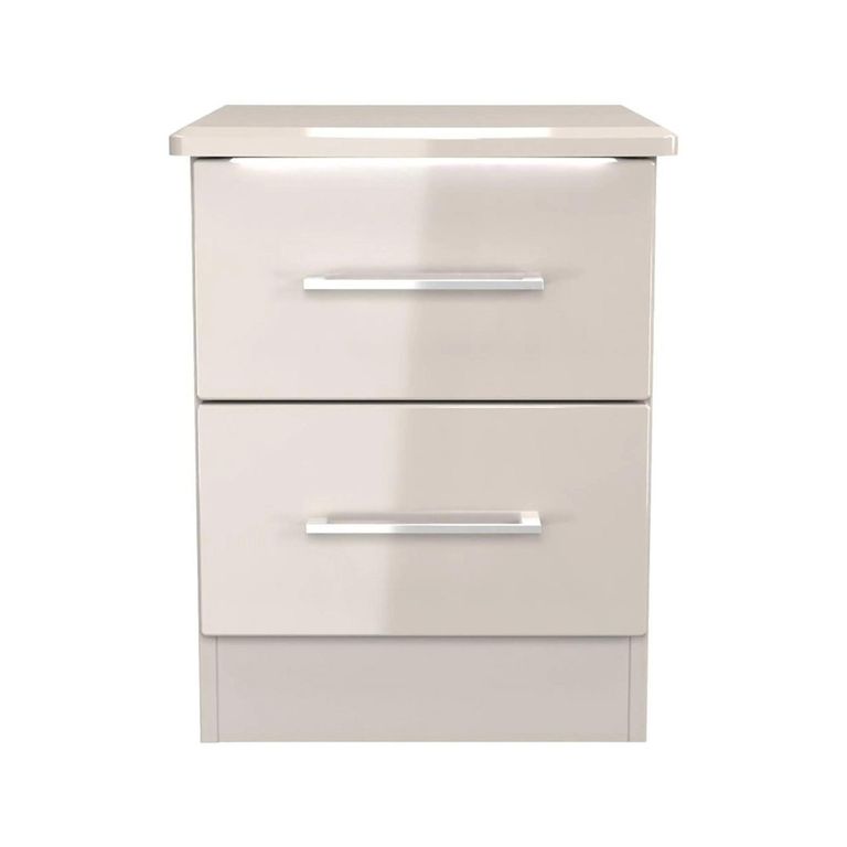 Paris Bedside Cabinet - 2 Drawer - Cashmere
