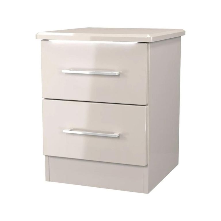 Paris Bedside Cabinet - 2 Drawer - Cashmere
