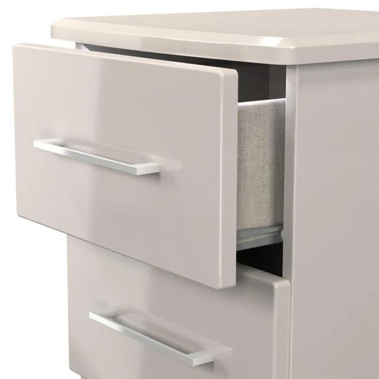 Paris Bedside Cabinet - 2 Drawer - Cashmere