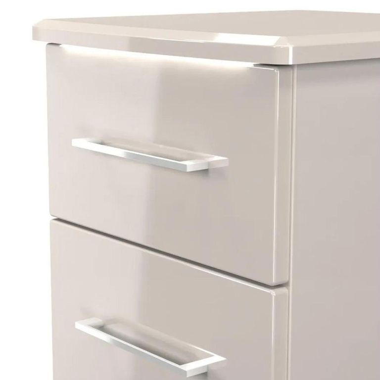 Paris Bedside Cabinet - 3 Drawer - Cashmere