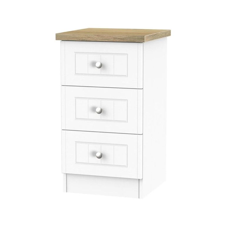 Vienna Bedside Cabinet - 3 Drawer - Porcelain