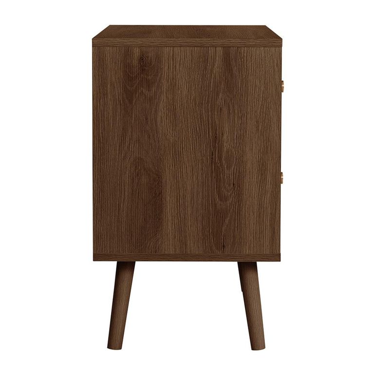 Herringford Bedside Cabinet - 2 Drawer - Walnut