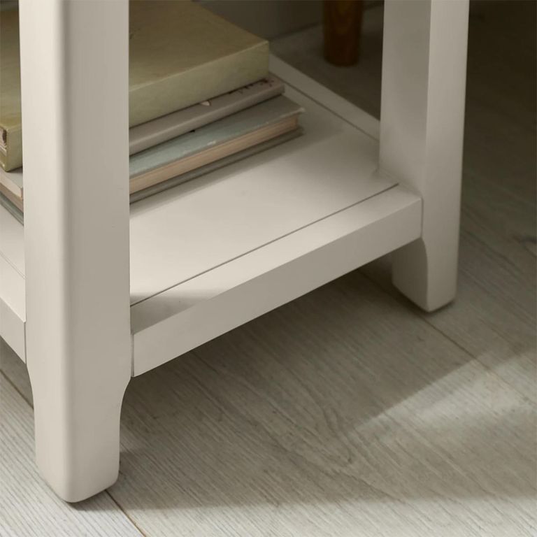 Somerset Compact Bedside Table - 1 Drawer - Truffle Grey and Oak