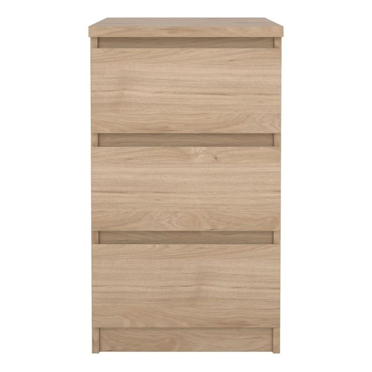 Naia Bedside Cabinet - 3 Drawer - Oak