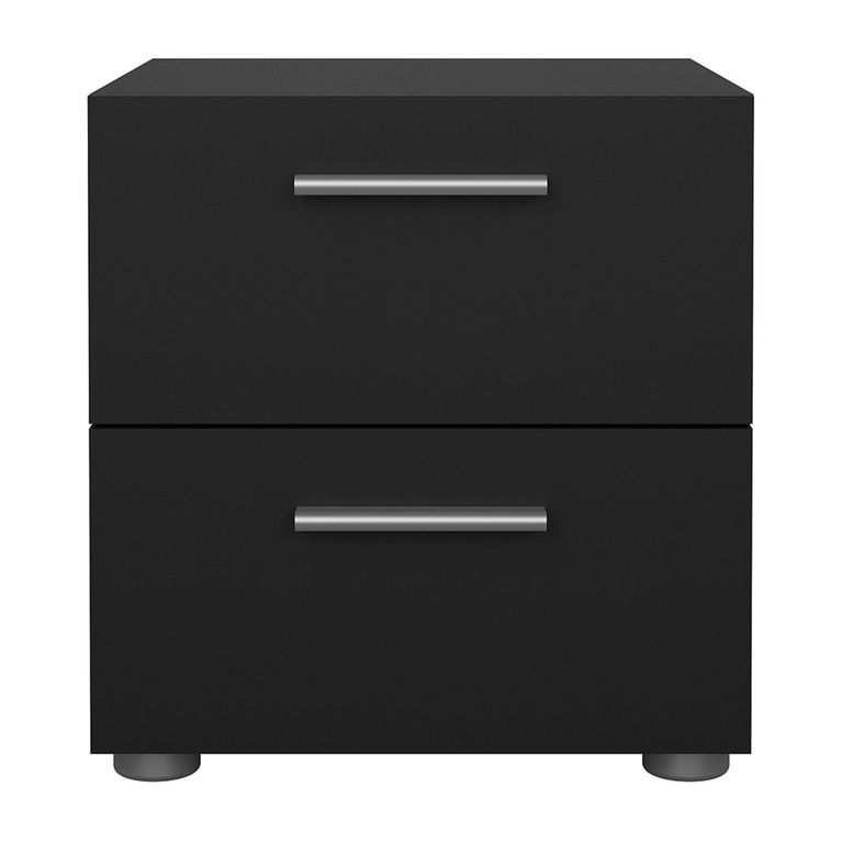 Pepe Bedside Cabinet - 2 Drawer - Black