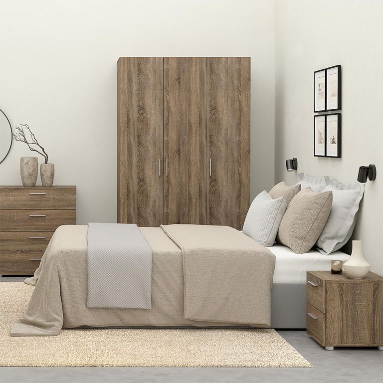 Pepe Bedside Cabinet - 2 Drawer - Truffle Oak