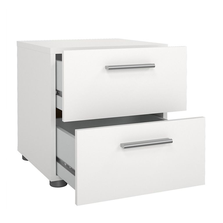 Pepe Bedside Cabinet - 2 Drawer - White