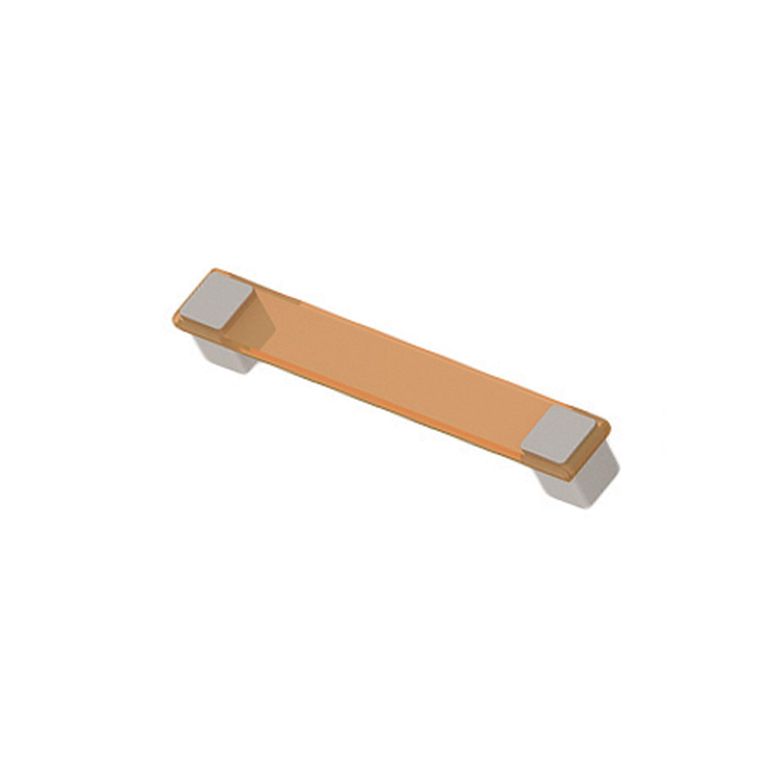 4Kids Bedside Cabinet - 1 Drawer - Orange Handle - White and Oak