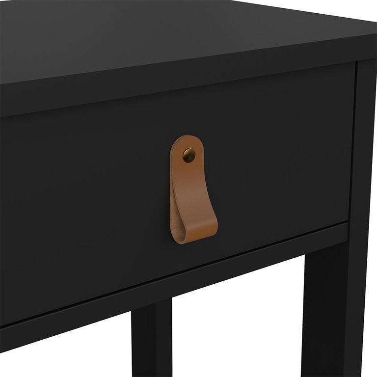 Barcelona Bedside Table - 1 Drawer - Matt Black