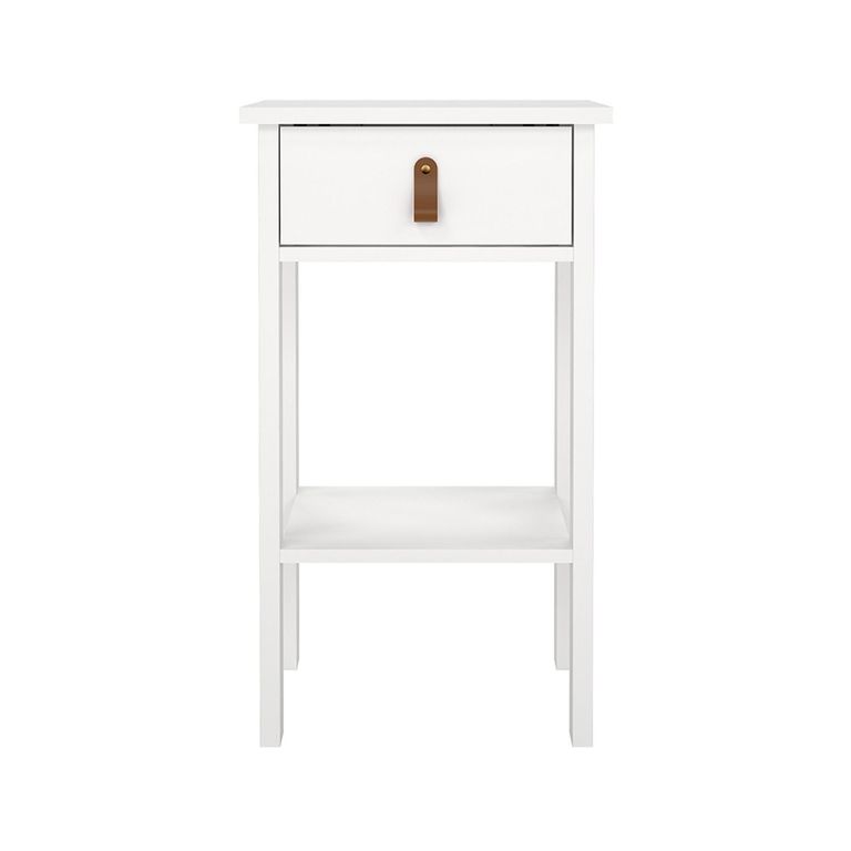 Barcelona Bedside Table - 1 Drawer - White