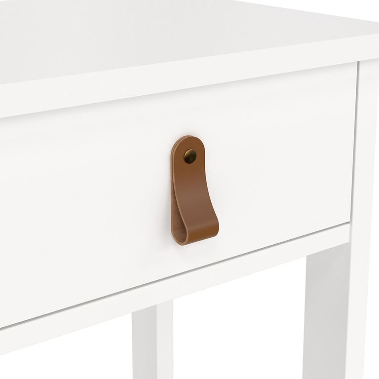Barcelona Bedside Table - 1 Drawer - White