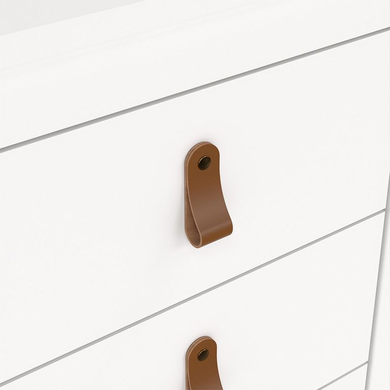 Barcelona Bedside Table - 3 Drawer - White