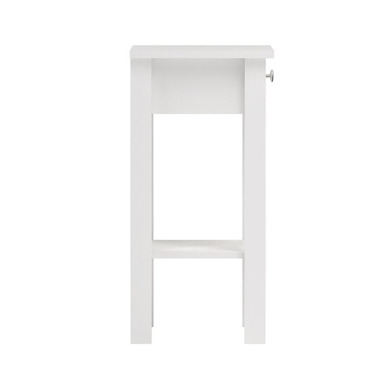 Madrid Bedside Table - 1 Drawer - White