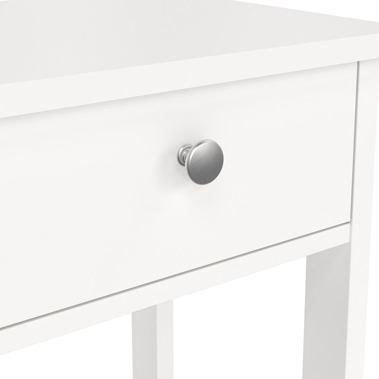 Madrid Bedside Table - 1 Drawer - White