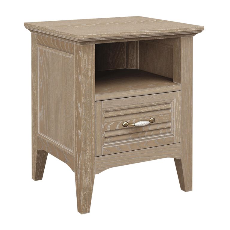 Ennis Bedside Cabinet - 1 Drawer - Natural Matt Lacquered