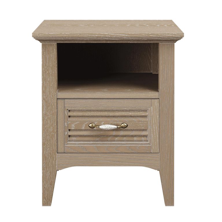 Ennis Bedside Cabinet - 1 Drawer - Natural Matt Lacquered