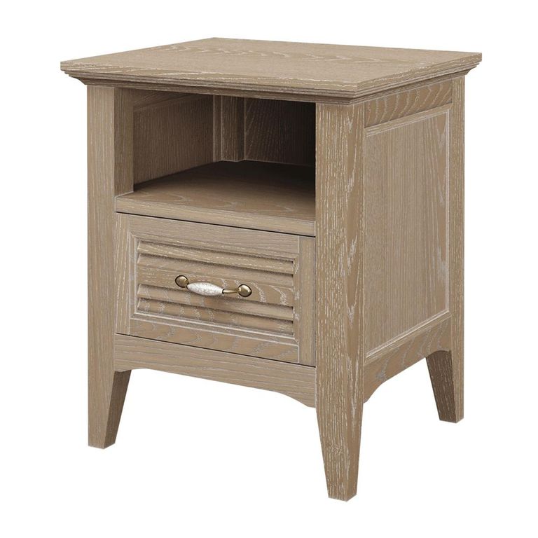 Ennis Bedside Cabinet - 1 Drawer - Natural Matt Lacquered