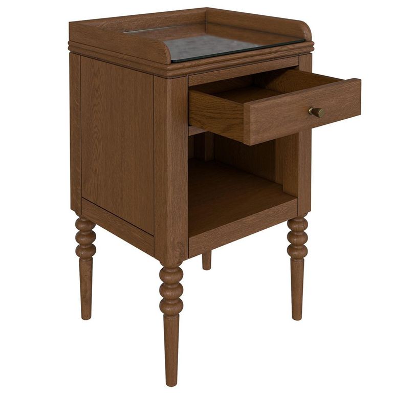 Williamson Bedside Table - 1 Drawer - Mid Gloss Lacquered