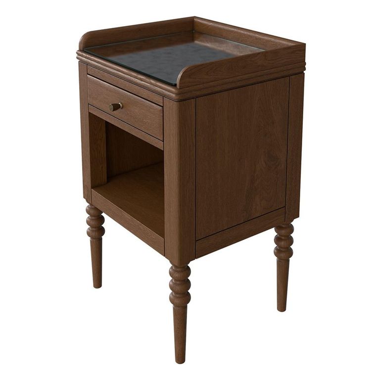 Williamson Bedside Table - 1 Drawer - Mid Gloss Lacquered