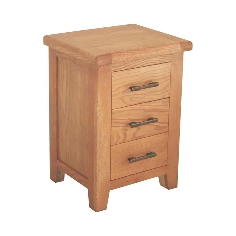 Hampshire Oak Bedside Cabinet - 3 Drawer