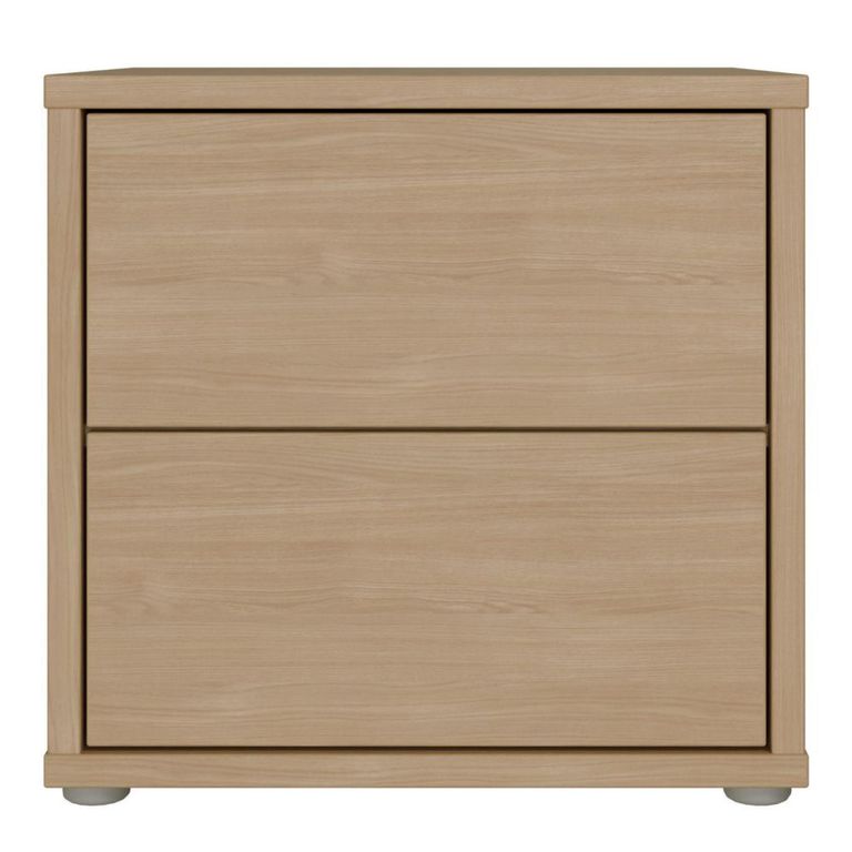 Alice Springs Bedside Cabinet - 2 Drawer - Low - Elegancia Oak
