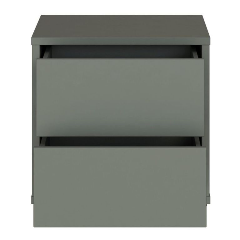 Alice Springs Bedside Cabinet - 2 Drawer - Low - Sage Green