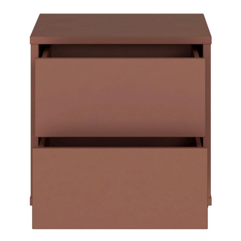 Alice Springs Bedside Cabinet - 2 Drawer - Low - Terracotta