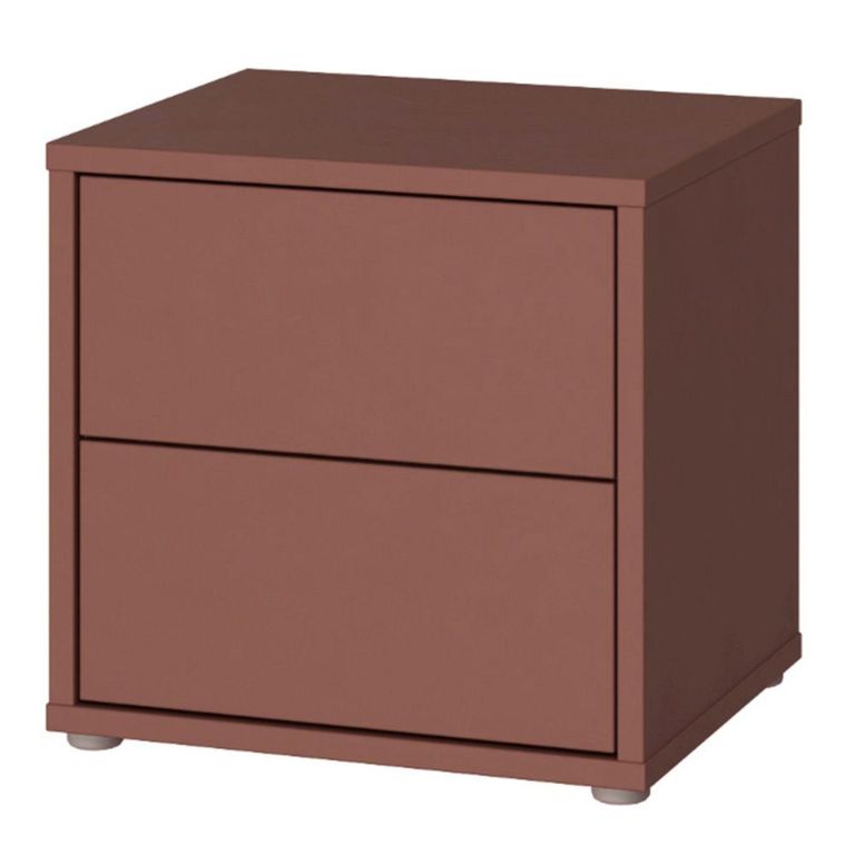Alice Springs Bedside Cabinet - 2 Drawer - Low - Terracotta