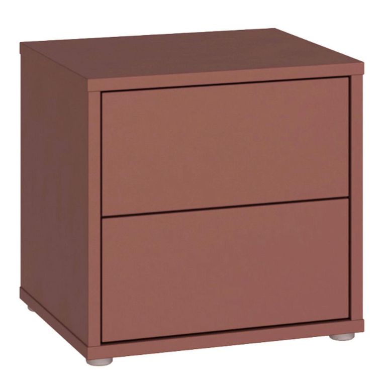 Alice Springs Bedside Cabinet - 2 Drawer - Low - Terracotta