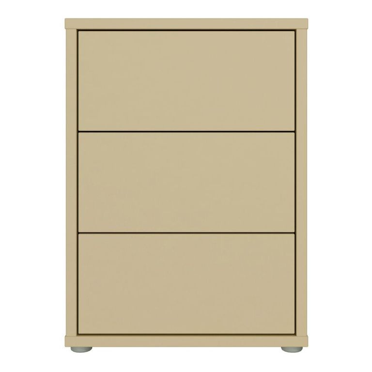 Alice Springs Bedside Cabinet - 3 Drawer - Butter Yellow