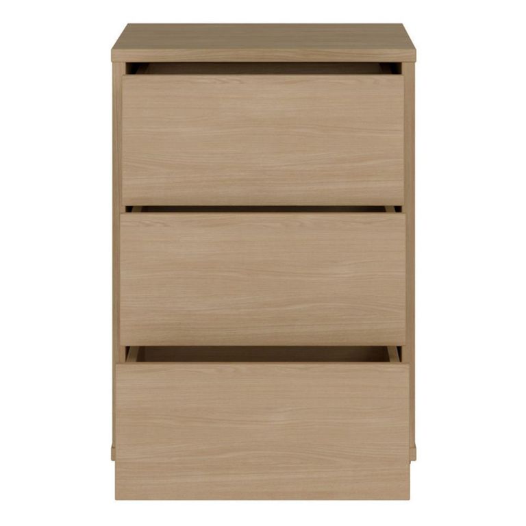 Alice Springs Bedside Cabinet - 3 Drawer - Elegancia Oak