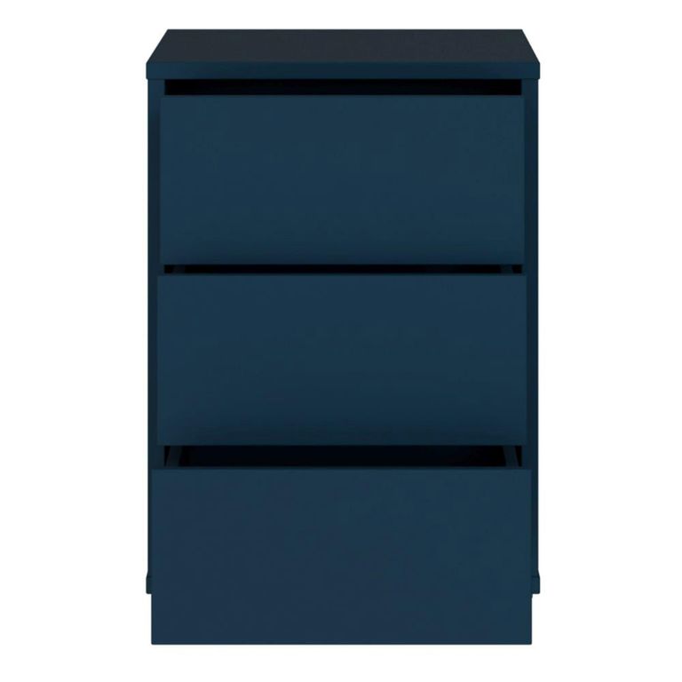 Alice Springs Bedside Cabinet - 3 Drawer - Night Blue