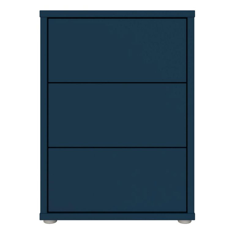 Alice Springs Bedside Cabinet - 3 Drawer - Night Blue