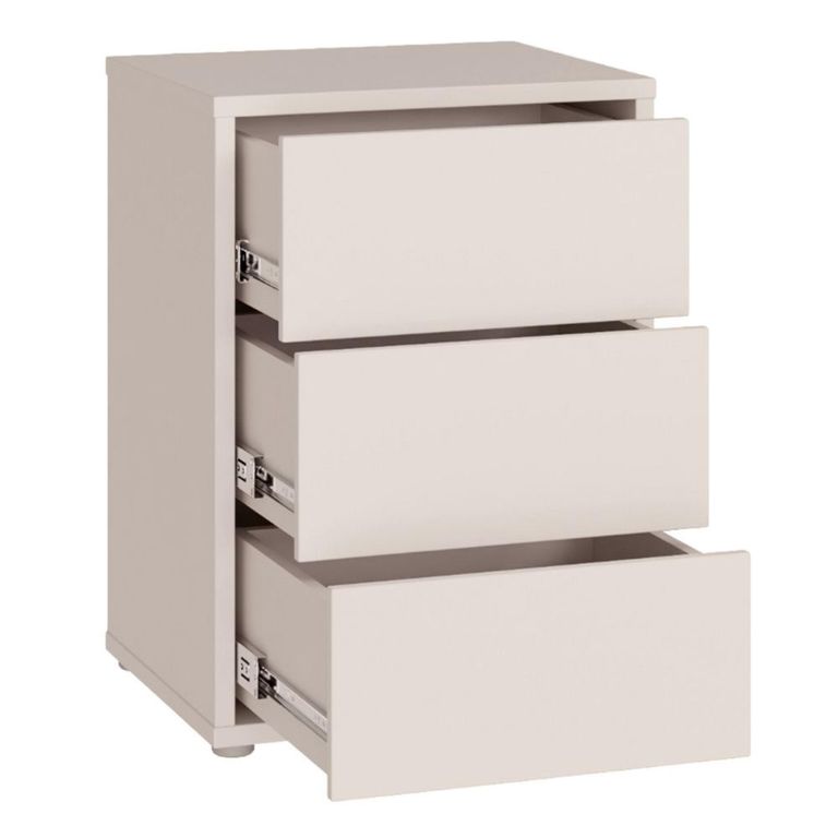 Alice Springs Bedside Cabinet - 3 Drawer - Sand