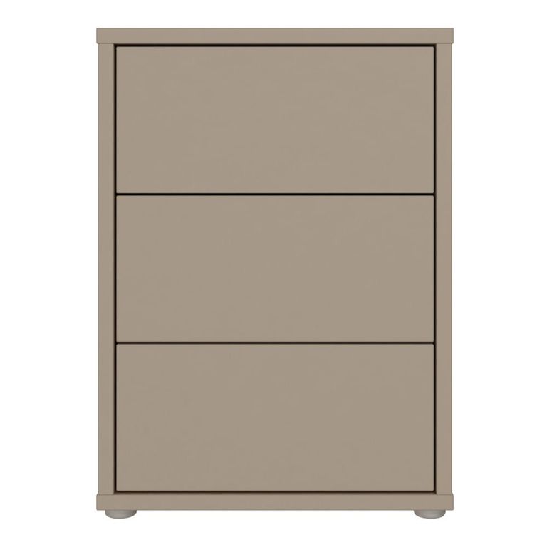 Alice Springs Bedside Cabinet - 3 Drawer - Taupe