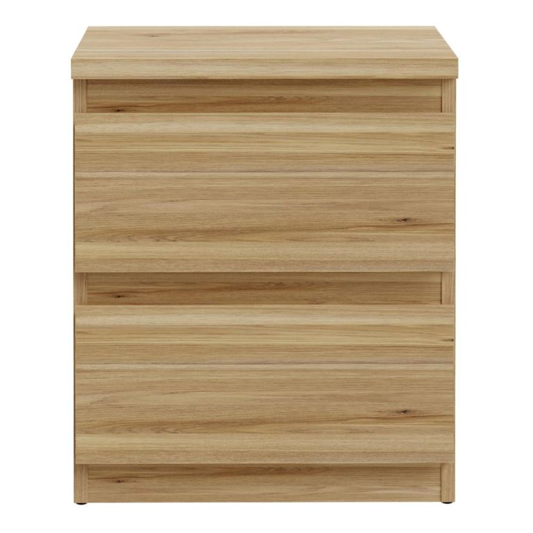 Edmore Bedside Cabinet - 2 Drawer - Light Oak