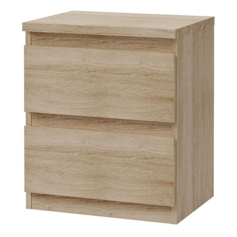 Edmore Bedside Cabinet - 2 Drawer - Sonoma Oak