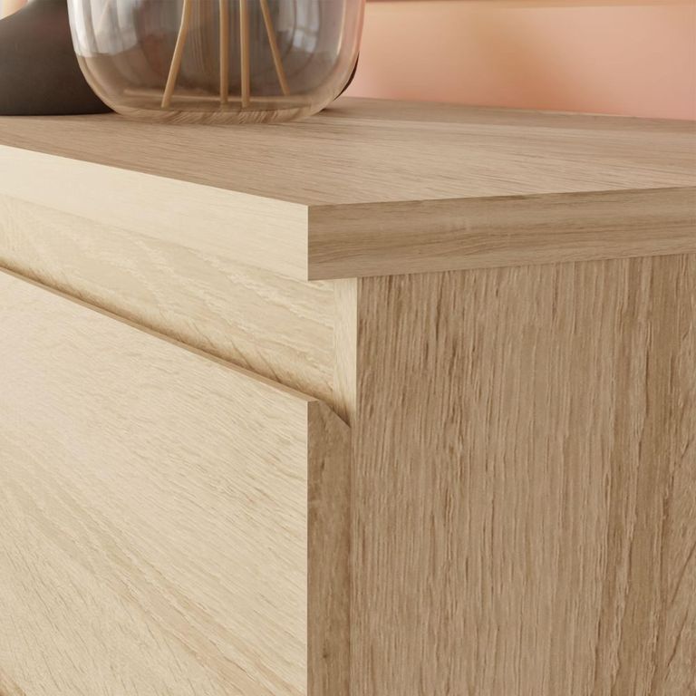 Edmore Bedside Cabinet - 2 Drawer - Sonoma Oak