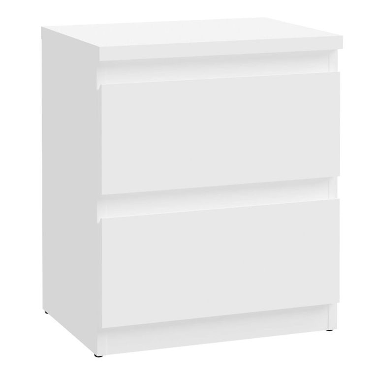 Edmore Bedside Cabinet - 2 Drawer - White