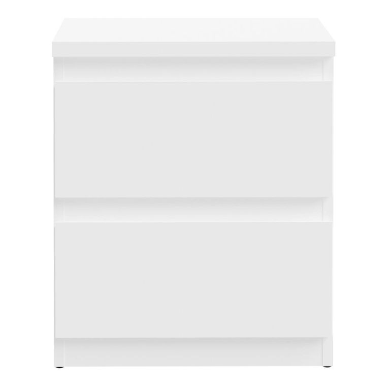 Edmore Bedside Cabinet - 2 Drawer - White