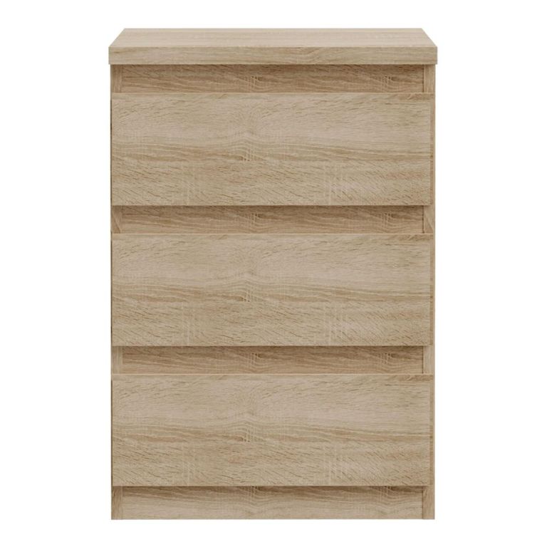 Edmore Bedside Cabinet - 3 Drawer - Sonoma Oak