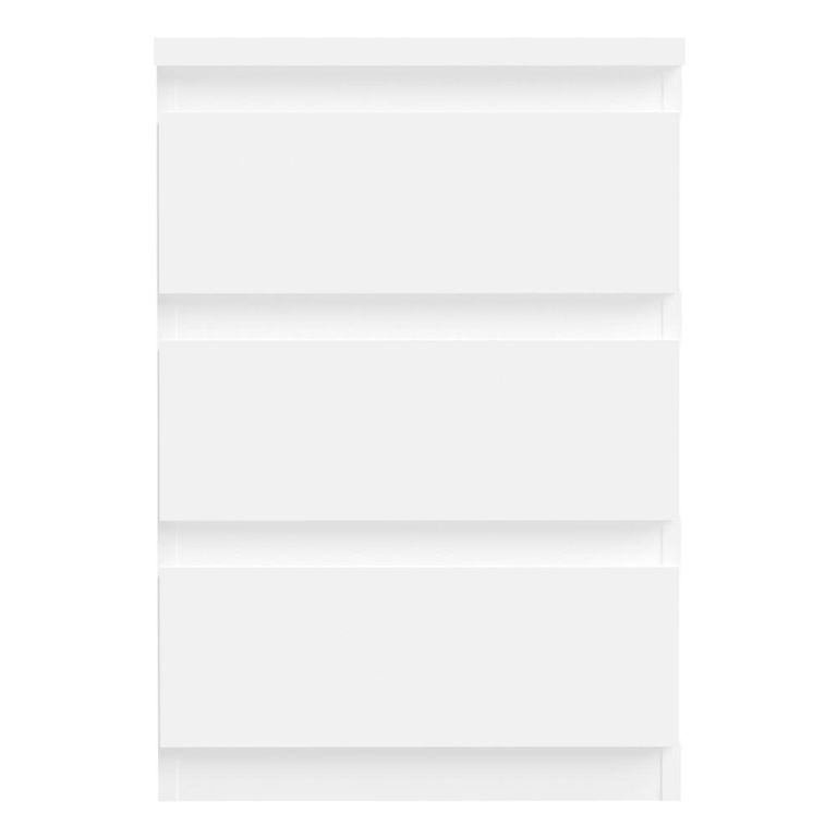 Edmore Bedside Cabinet - 3 Drawer - White
