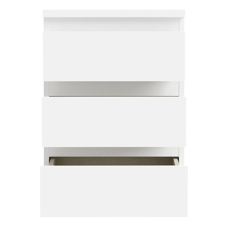 Edmore Bedside Cabinet - 3 Drawer - White