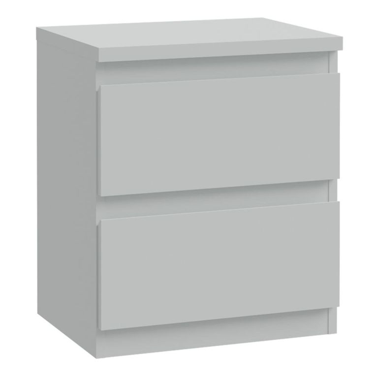 Edmore Bedside Cabinet - 2 Drawer - Light Grey