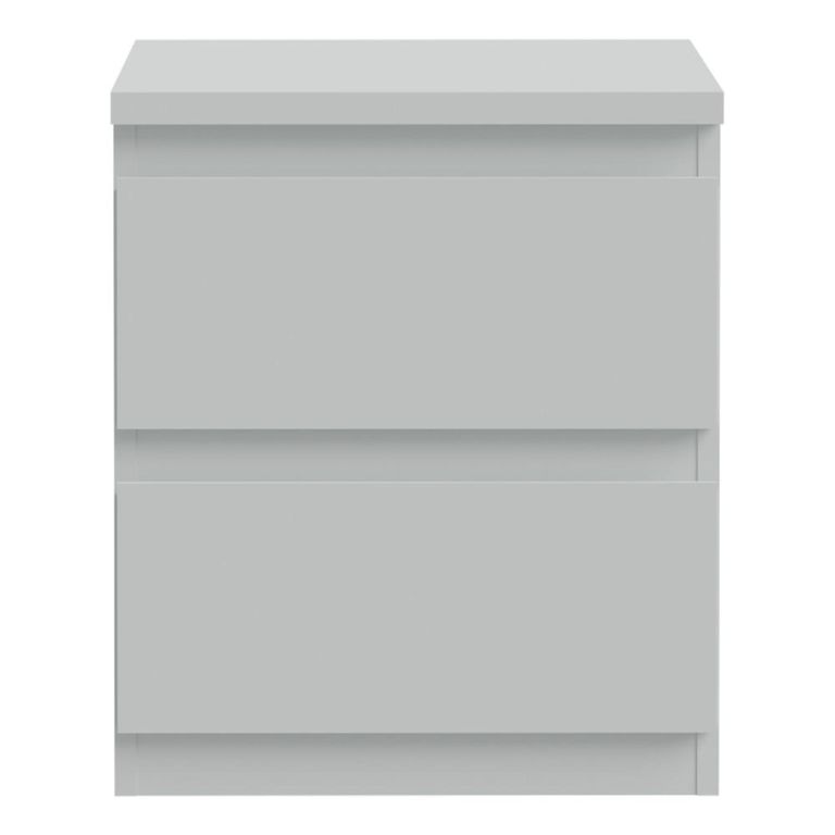 Edmore Bedside Cabinet - 2 Drawer - Light Grey