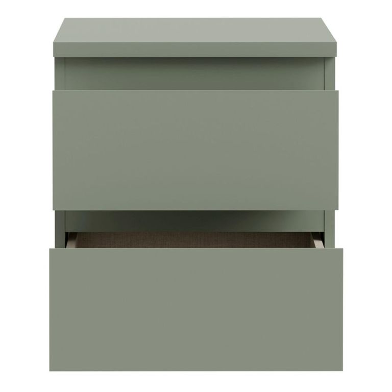 Edmore Bedside Cabinet - 2 Drawer - Sage Green